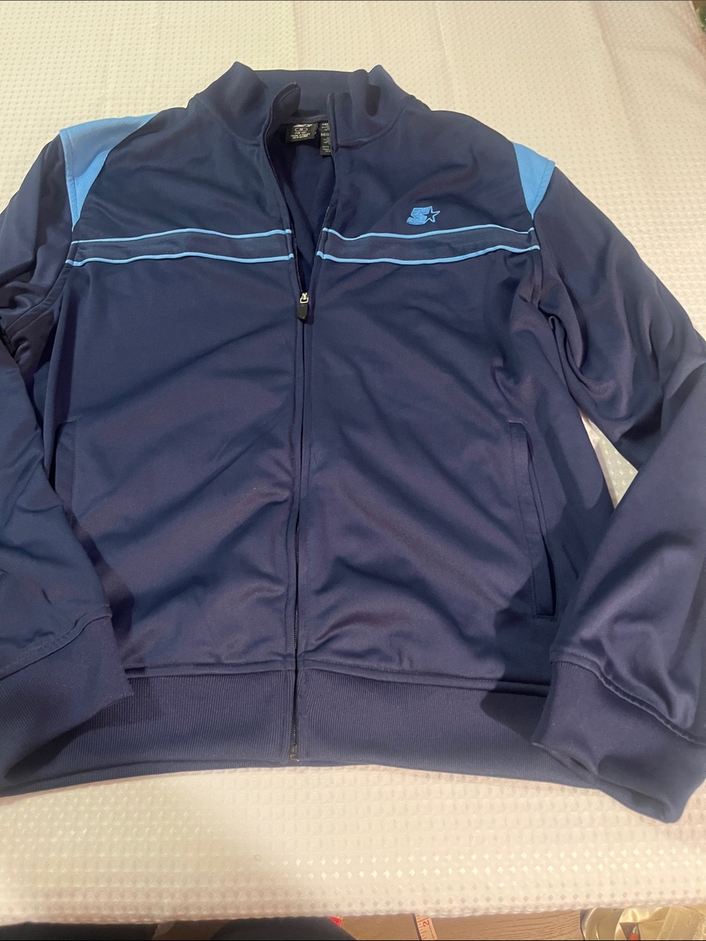 Starter Vintage Navy Jacket with Light Blue Accents